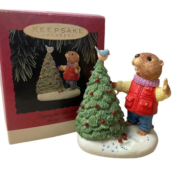 Hallmark Keepsake 1994 Eager For Christmas Original Box Ornament Vintage